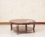 Denmark Sheesham Wood Round Coffee Table Furniselan - Grey-Finish
