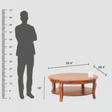 Denmark Sheesham Wood Round Coffee Table - Coffee Table - Furniselan - Maple-Finish