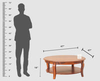 Denmark Sheesham Wood Round Coffee Table - Coffee Table - Furniselan - Maple-Finish