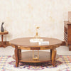 Denmark Sheesham Wood Round Coffee Table - Coffee Table - Furniselan - Teak-Finish