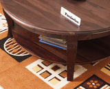 Denmark Sheesham Wood Round Coffee Table Furniselan - Grey-Finish