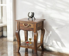 Denmark Solid Wood Bedside Table - Bedside Table - Furniselan - Teak-Finish
