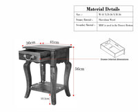Denmark Solid Wood Bedside Table - Bedside Table - Furniselan
