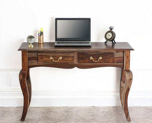 Denmark Two Drawer Study and Laptop Table - Study Table - Furniselan - Grey-Finish