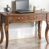 Denmark Two Drawer Study and Laptop Table - Study Table - Furniselan - Teak-Finish