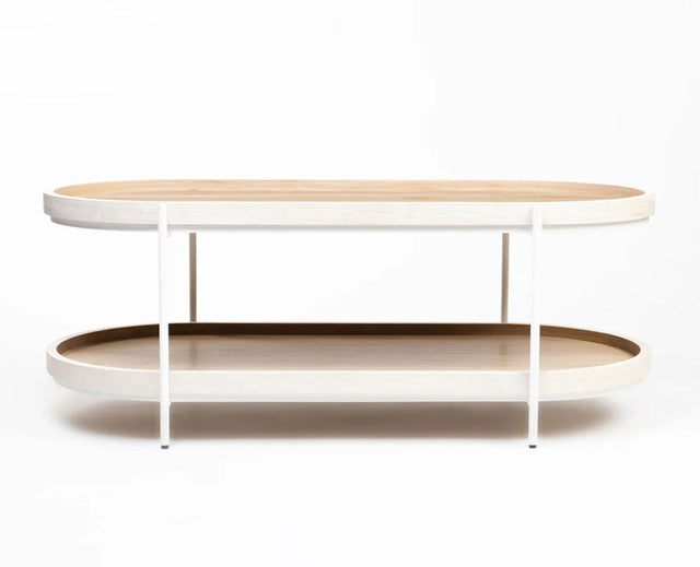 Dolla Wooden Coffee Table Oak & White