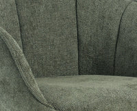 Alden Swivel Fabric Dining Chair - Olive Green