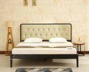 Dubai Luxury Wooden King Bed with Upholstered Headboard