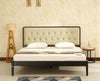 Dubai Luxury Wooden King Bed with Upholstered Headboard Black FinishFurniselan