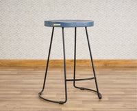 Dublin Solid Wood Kitchen Stool Bar Stool in China Blue Furniselan - China-Blue