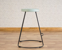 Dublin Solid Wood Kitchen Stool Bar Stool in Silt Green Furniselan - Silt-Green