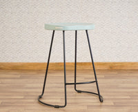 Dublin Solid Wood Kitchen Stool Bar Stool in Silt Green Furniselan - Silt-Green