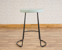 Dublin Solid Wood Kitchen Stool Bar Stool in Silt Green Furniselan - Silt-Green