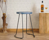 Dublin Solid Wood Kitchen Stool Bar Stool in China Blue Furniselan - China-Blue