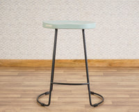 Dublin Solid Wood Kitchen Stool Bar Stool in Silt Green Furniselan - Silt-Green