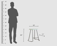 Dublin Solid Wood Kitchen Stool Bar Stool in Milky White Furniselan - Milky-White