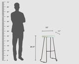 Dublin Solid Wood Kitchen Stool Bar Stool  Kitchen Stool Furniselan - Silt-Green