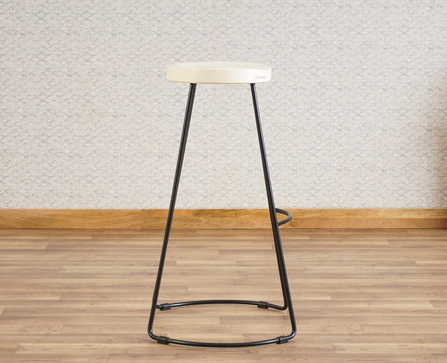 Dublin Solid Wood Kitchen Stool Bar Stool  Kitchen Stool Furniselan - Frosty White