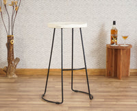 Dublin Solid Wood Kitchen Stool Bar Stool  Kitchen Stool Furniselan - Milky-White
