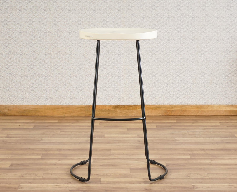 Dublin Solid Wood Kitchen Stool Bar Stool  Kitchen Stool Furniselan - Frosty White