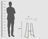 Dublin Solid Wood Kitchen Stool Bar Stool  Kitchen Stool Furniselan - Frosty White