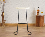 Dublin Solid Wood Kitchen Stool Bar Stool  Kitchen Stool Furniselan - Frosty White