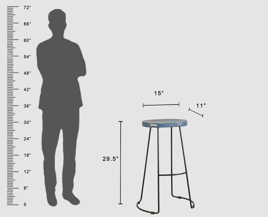 Dublin Solid Wood Kitchen Stool Bar Stool  Kitchen Stool Furniselan - China-Blue