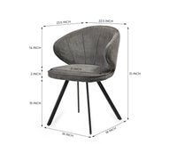 Echo Ele Dining Chair  – Modern Upholstered Dining Chair for Home & Café Textured Gray