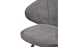 Echo Ele Dining Chair  – Modern Upholstered Dining Chair for Home & Café Textured Gray