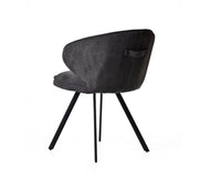 Echo Ele Dining Chair  – Modern Upholstered Dining Chair for Home & Café Textured Gray