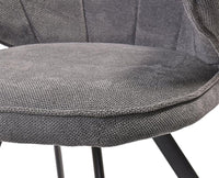 Echo Ele Dining Chair  – Modern Upholstered Dining Chair for Home & Café Textured Gray