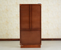 Edinburgh Wooden Two Door Wardrobe Almirah Cabinet - Brown Finish