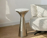 Isla Metal Side Table with Marble