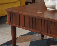Eiffel Solid Wood Coffee Table - Coffee Table - Furniselan - Grey-Finish