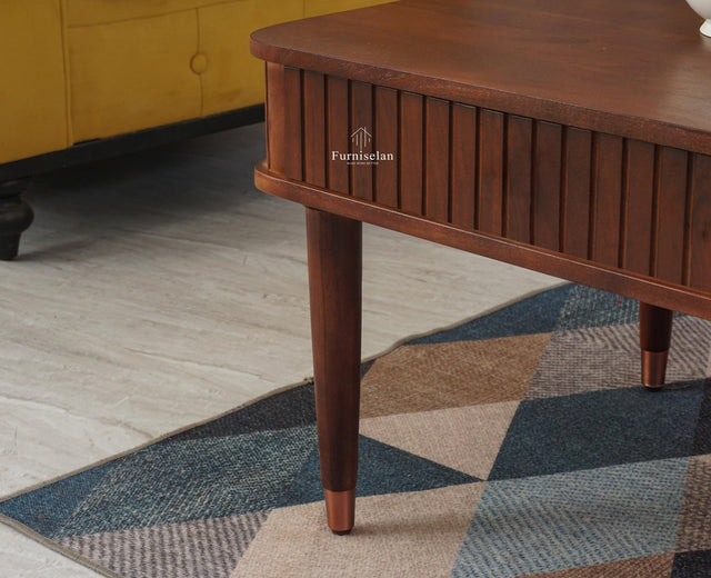 Eiffel Solid Wood Coffee Table - Coffee Table - Furniselan - Grey-Finish