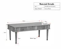 Eiffel Solid Wood Coffee Table - Coffee Table - Furniselan