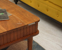 Eiffel Solid Wood Coffee Table - Coffee Table - Furniselan - Teak-Finish