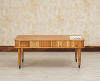 Eiffel Solid Wood Coffee Table - Coffee Table - Furniselan - Natural-Finish