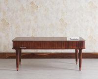 Eiffel Solid Wood Coffee Table Two Drawer - Coffee Table - Furniselan - Grey-Finish