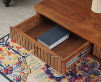 Eiffel Solid Wood Coffee Table Two Drawer - Coffee Table - Furniselan - Teak-Finish