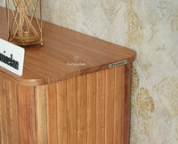 Eiffel Solid Wood Shoe Rack Cabinet Designer Shoe Rack Organizer for Entryway & Living Space Furniselan Natural Finish