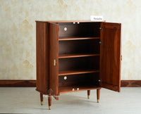 Eiffel Solid Wood Shoe Rack Cabinet Designer Shoe Rack Organizer for Entryway & Living Space Furniselan Brown Finish