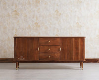 Eiffel Solid Wood Sideboard Cabinet Two Doors and Three Drawers  Furniselan - Teak-Finish