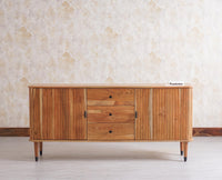 Eiffel Solid Wood Sideboard Cabinet Two Doors and Three Drawers Furniselan - Natural-Finish