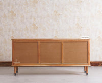 Eiffel Solid Wood Sideboard Cabinet Two Doors and Three Drawers Furniselan - Natural-Finish