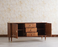 Eiffel Solid Wood Sideboard Cabinet Two Doors and Three Drawers  Furniselan - Teak-Finish