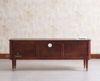 Eiffel Solid Wood TV Cabinet Two Door & One Drawer - Tv Cabinet - Furniselan - Grey-Finish