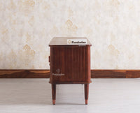 Eiffel Solid Wood TV Cabinet Two Door & One Drawer - Tv Cabinet - Furniselan - Grey-Finish