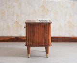 Eiffel Solid Wood Two Door Bedside Table - Bedside Table - Furniselan-Brown Finish