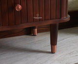 Eiffel Solid Wood Two Door Bedside Table - Bedside Table - Furniselan-Grey-Finish